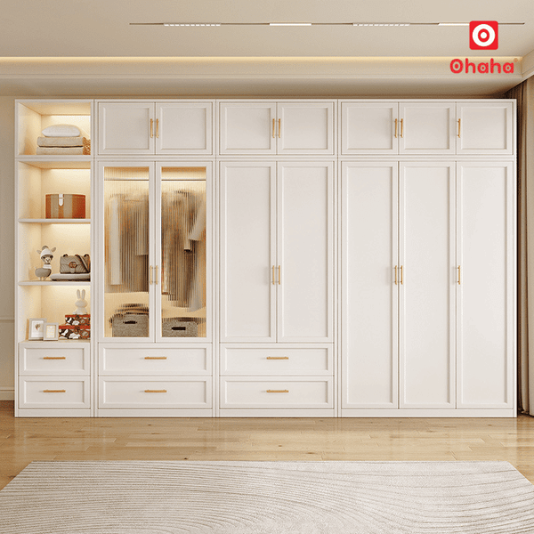 Tủ quần áo gỗ công nghiệp hiện đại cao cấp kèm đèn Led OHAHA –&nbsp;TACC025&nbsp;hiện đại, tinh tế