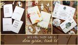 BTS mẫu thiệp gập 3 đơn giản, tinh tế, sang trọng tại Almira