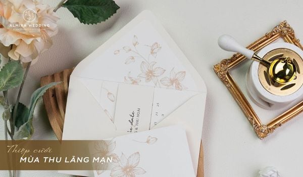 Thiệp cưới mùa thu lãng mạn mang hơi thở của mùa yêu