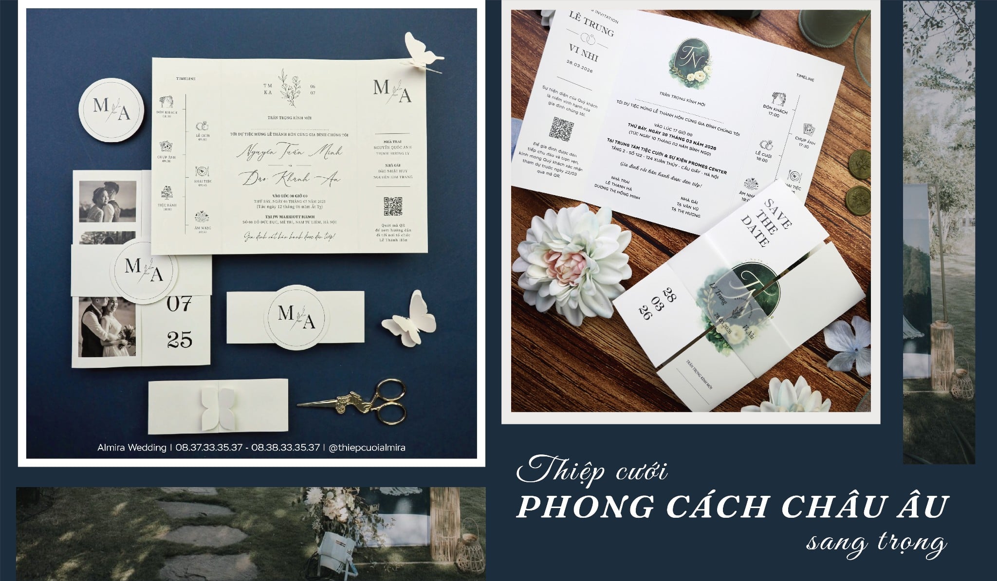 Xu Hướng Thiệp Cưới Phong Cách Châu Âu Sang Trọng