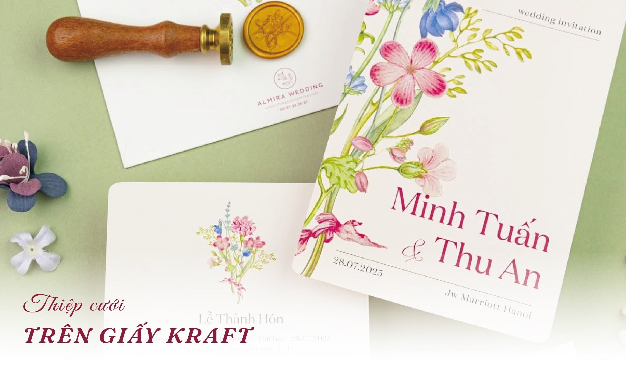 Thiệp Cưới Trên Giấy Kraft – Vẻ Đẹp Mộc Mạc Chinh Phục Mọi Xu Hướng