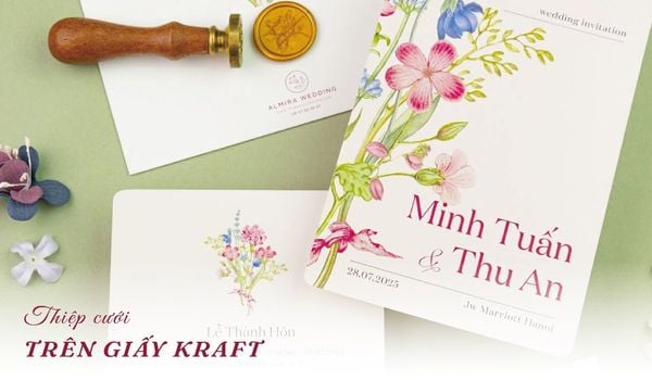 Thiệp Cưới Trên Giấy Kraft – Vẻ Đẹp Mộc Mạc Chinh Phục Mọi Xu Hướng