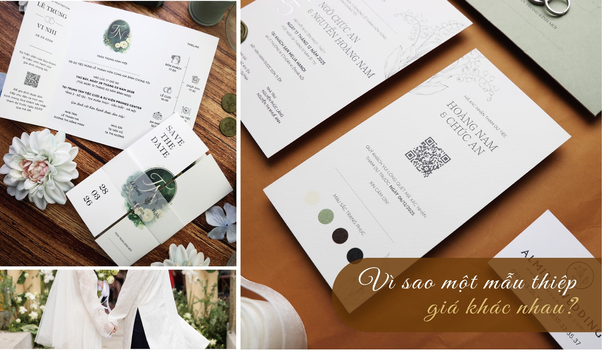 7 yếu tố quyết định vì sao một mẫu thiệp cưới nhưng giá khác nhau?