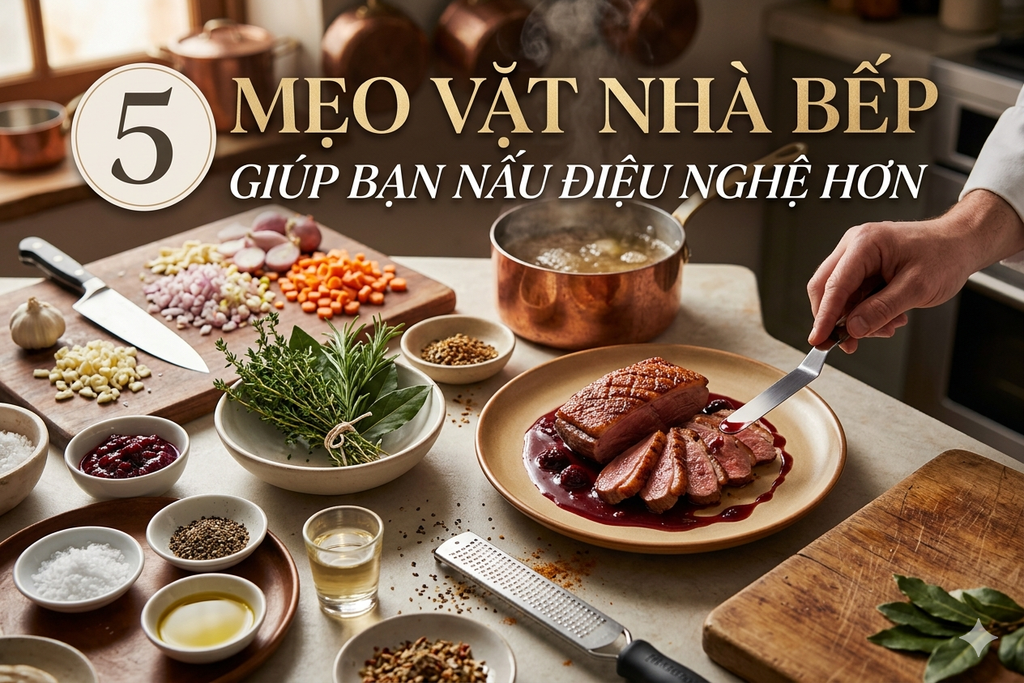 5 Mẹo Vặt Nhà Bếp Giúp Bạn Nấu Điệu Nghệ Hơn