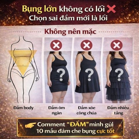 90%  phụ nữ vòng 2 lớn đang mặc sai kiểu đầm!