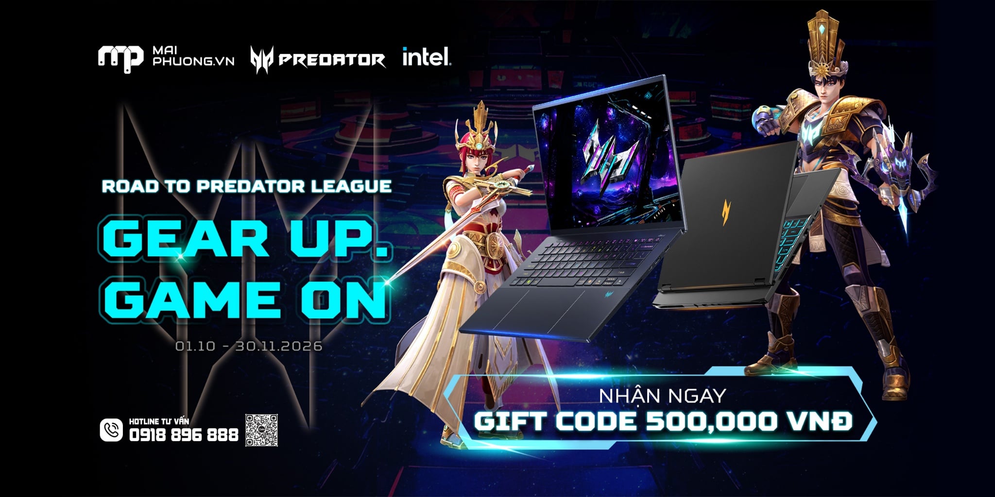 Acer Road To Predator League 2027: Mua Laptop Gaming Nhận Giftcode 500.000đ