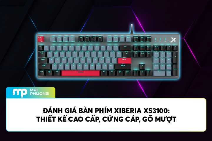 Đánh Giá Bàn Phím Xiberia XS3100: Thiết Kế Cao Cấp, Cứng Cáp, Gõ Mượt