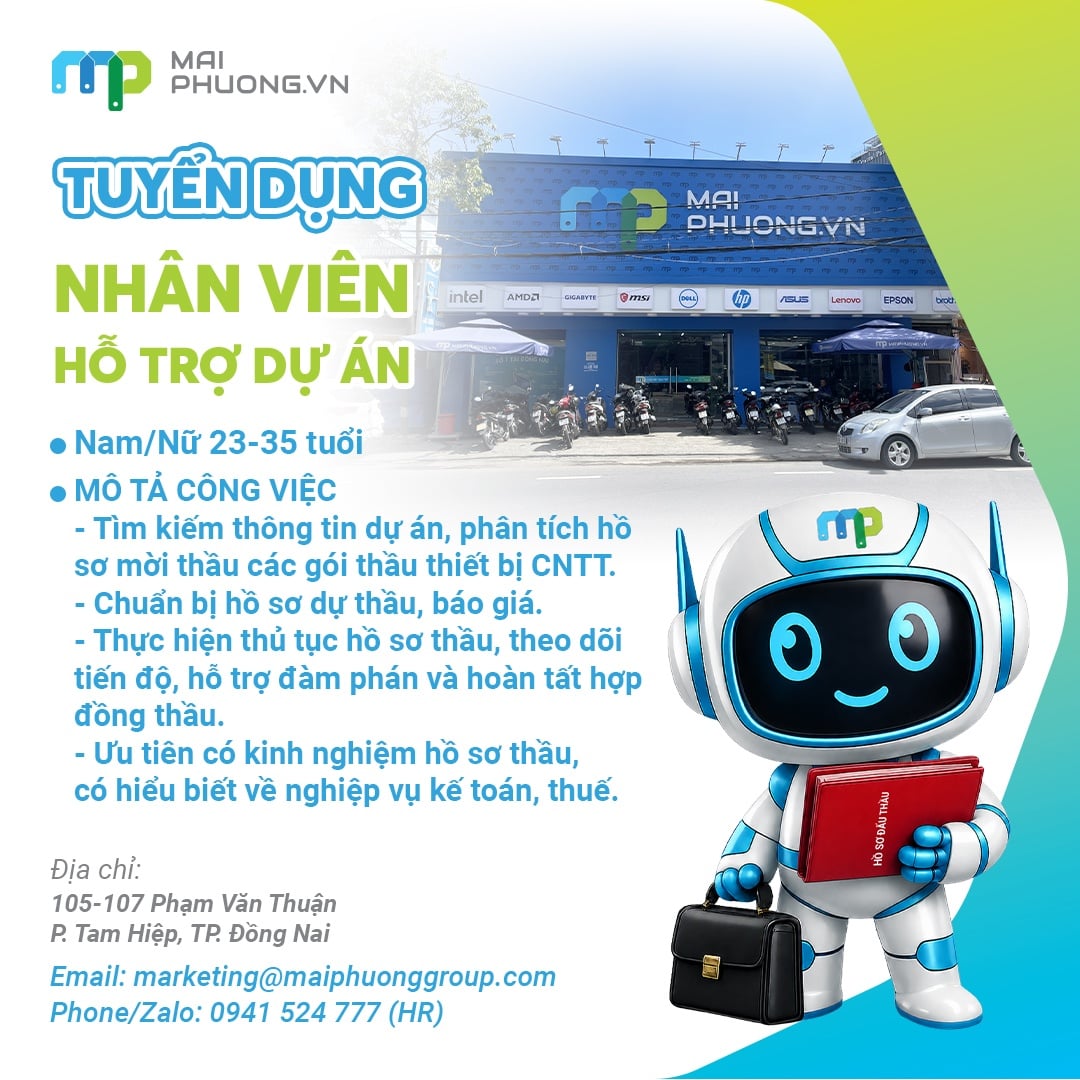 Tuyển Dụng Nhân Viên Hỗ Trợ Dự Án
