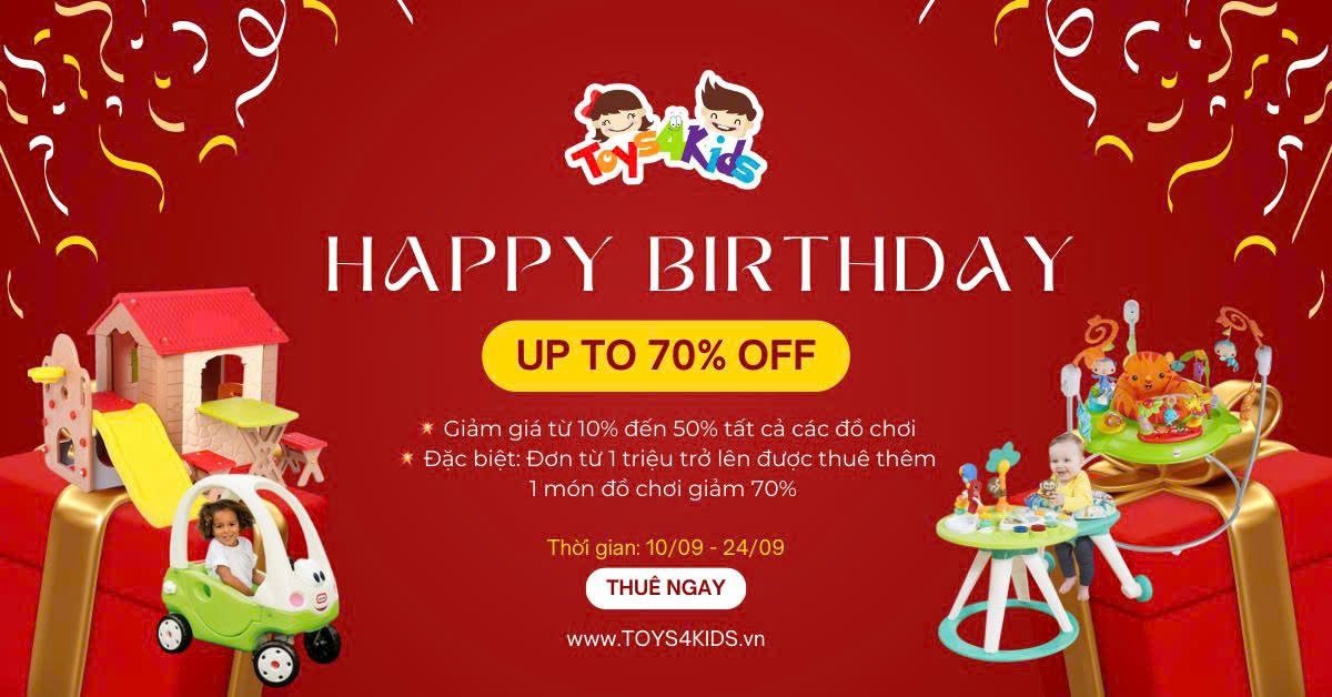 BÃO SALE - MỪNG SINH NHẬT TOYS4KIDS