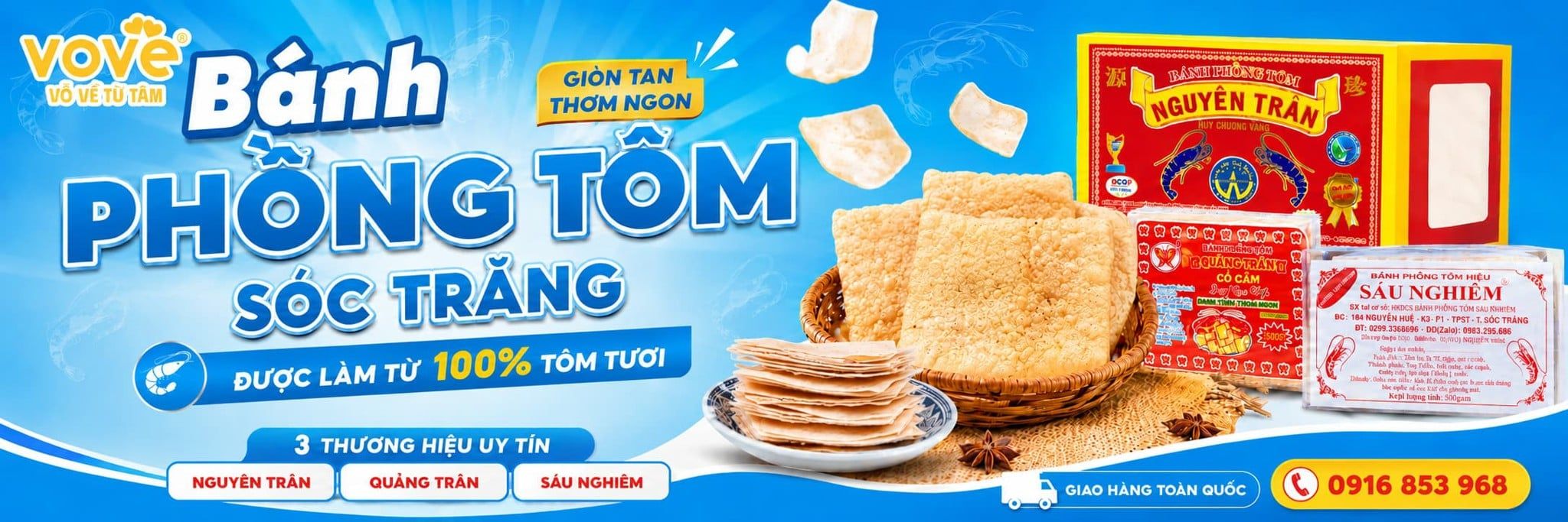 Bánh Phồng Tôm 100% Tôm Tươi | Đặc Sản Sóc Trăng, Giá Tốt