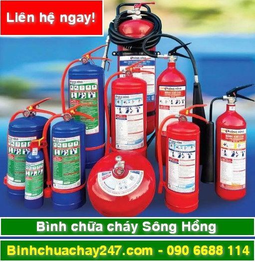Địa chỉ mua bình chữa cháy Sông Hồng giá rẻ, giá sỉ, có tem kiểm định, có hóa đơn VAT, giao hàng tận nơi tại tpHCM