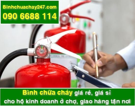 Bình chữa cháy giá rẻ, giá sỉ cho hộ kinh doanh ở chợ