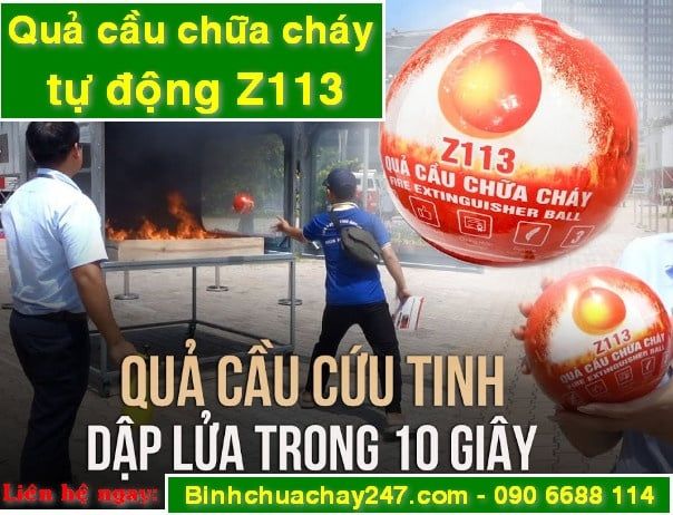 Quả cầu chữa cháy tự động Z113 (Fire Extinguisher Ball Z113) chính hãng, giá rẻ, giá sỉ, đầy đủ hóa đơn VAT