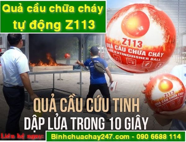 Quả cầu chữa cháy tự động Z113 (Fire Extinguisher Ball Z113) chính hãng, giá rẻ, giá sỉ, đầy đủ hóa đơn VAT