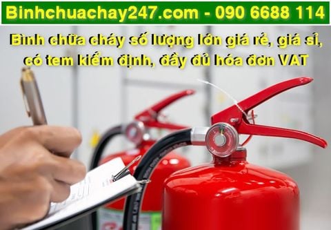 Chuyên kinh doanh bình chữa cháy số lượng lớn, giá rẻ, giá sỉ, có tem kiểm định, có hóa đơn VAT