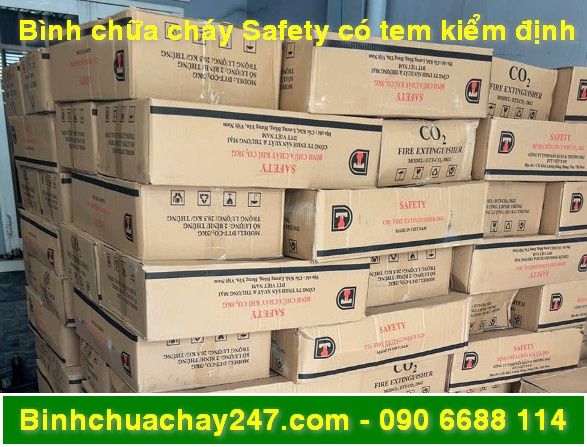 Bình chữa cháy Safety chính hãng, có tem kiểm định, đầy đủ hóa đơn VAT, giá rẻ, giá sỉ tại tpHCM