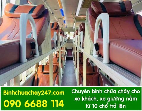 Chuyên bình chữa cháy cho xe khách, xe giường nằm từ 10 chổ trở lên giá rẻ, giá sỉ, có hóa đơn VAT, tem kiểm định, tem lưu thông phương tiện PCCC