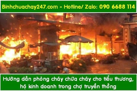 Hướng dẫn phòng cháy chữa cháy cho hộ kinh doanh, tiểu thương trong chợ truyền thống