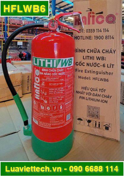 Bình chữa cháy đa năng gốc nước LITHI/WB 6 lít Hafico HFLWB6 CÓ TEM KIỂM ĐỊNH