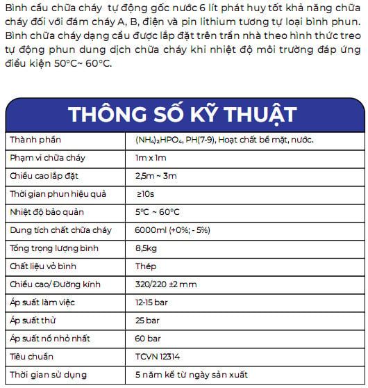 Bình cầu chữa cháy đa năng gốc nước Dolphin DPA-C6L có tem kiểm định tại tphcm giá rẻ
