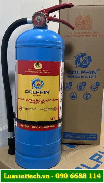 Bình chữa cháy đa năng gốc nước 3.5 lít Dolphin DPA-T3PL có tem kiểm định