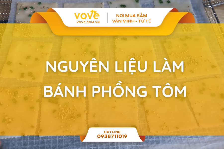 Nguyên liệu làm bánh phồng tôm