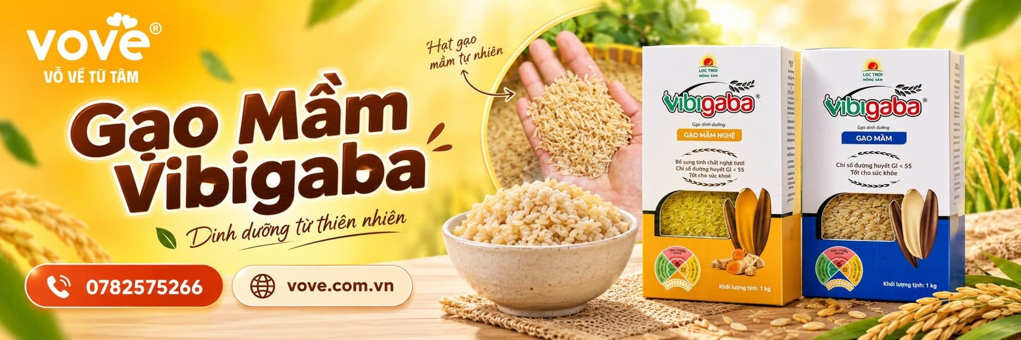 Gạo mầm Vibigaba GI 58 - Tốt cho người tiểu đường và ăn kiêng