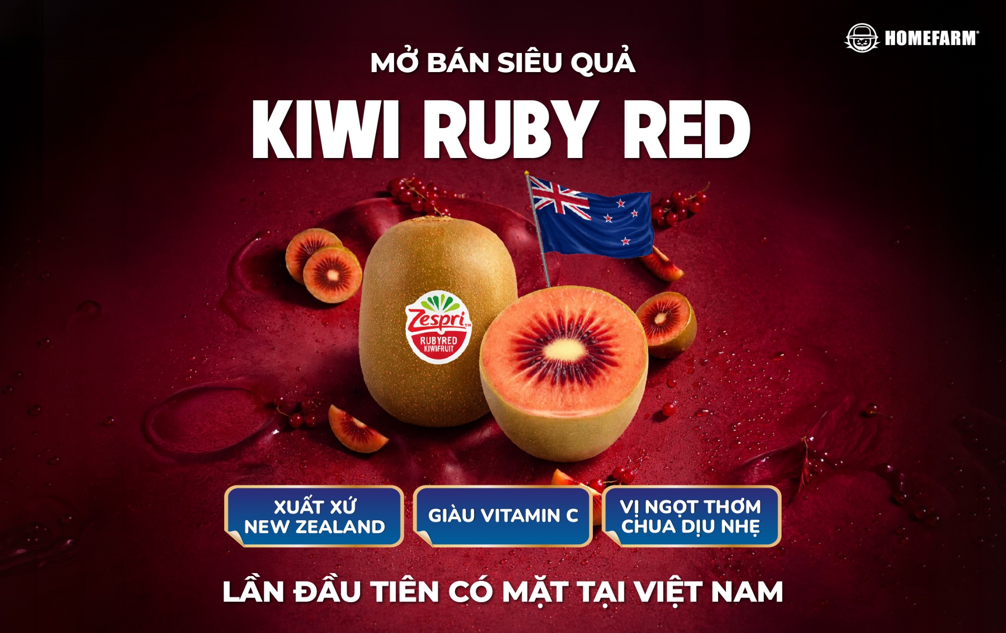 Kiwi Đỏ RubyRed Zespri - Kiwi đỏ thượng hạng đến từ New Zealand