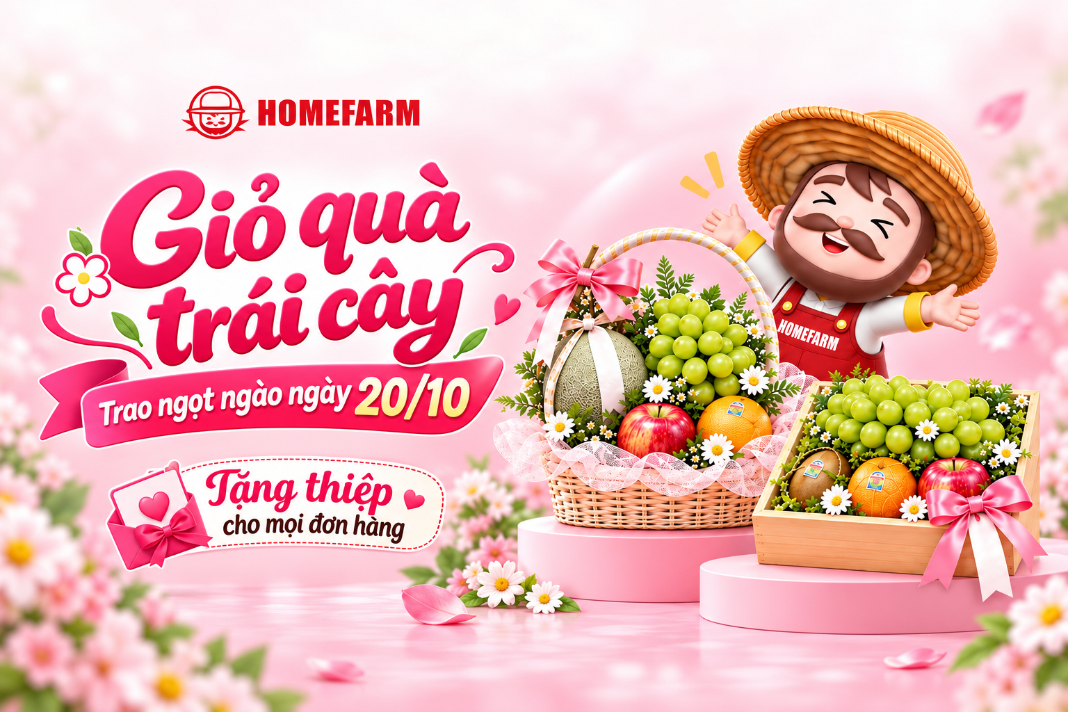 Trao Ngọt Ngào, Gửi Yêu Thương – Gợi Ý Giỏ Quà Trái Cây 20/10 Ý Nghĩa Chỉ Từ 299K Từ Homefarm