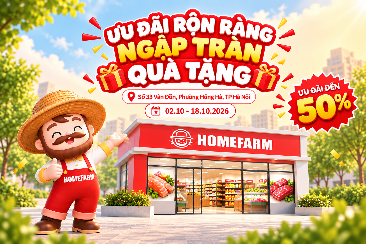 Tưng Bừng Khai Trương Homefarm 33 Vân Đồn: Đại Tiệc Ưu Đãi Lên Đến 50%