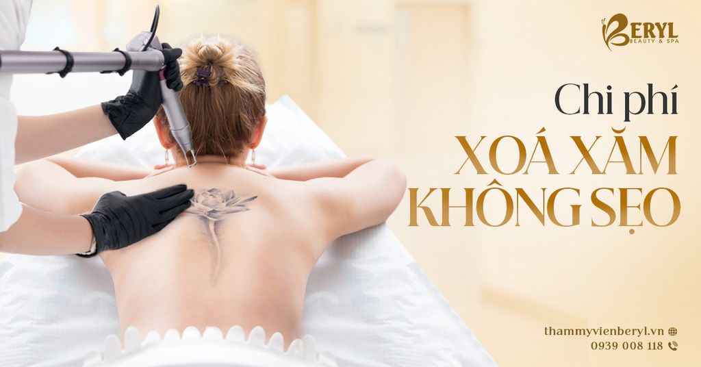 Chi phí xóa hình xăm từ 30cm – dưới 40cm tại Beryl