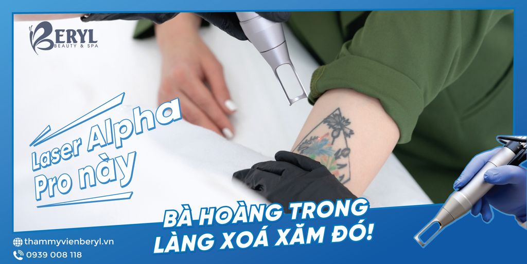 Xóa xăm bằng công nghệ laser Alpha Pro