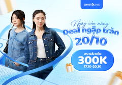 NGÀY CỦA NÀNG – DEAL NGẬP TRÀN | TẶNG ĐẾN 300K – GIẢM NGAY 10% TOÀN BỘ SẢN PHẨM NỮ!