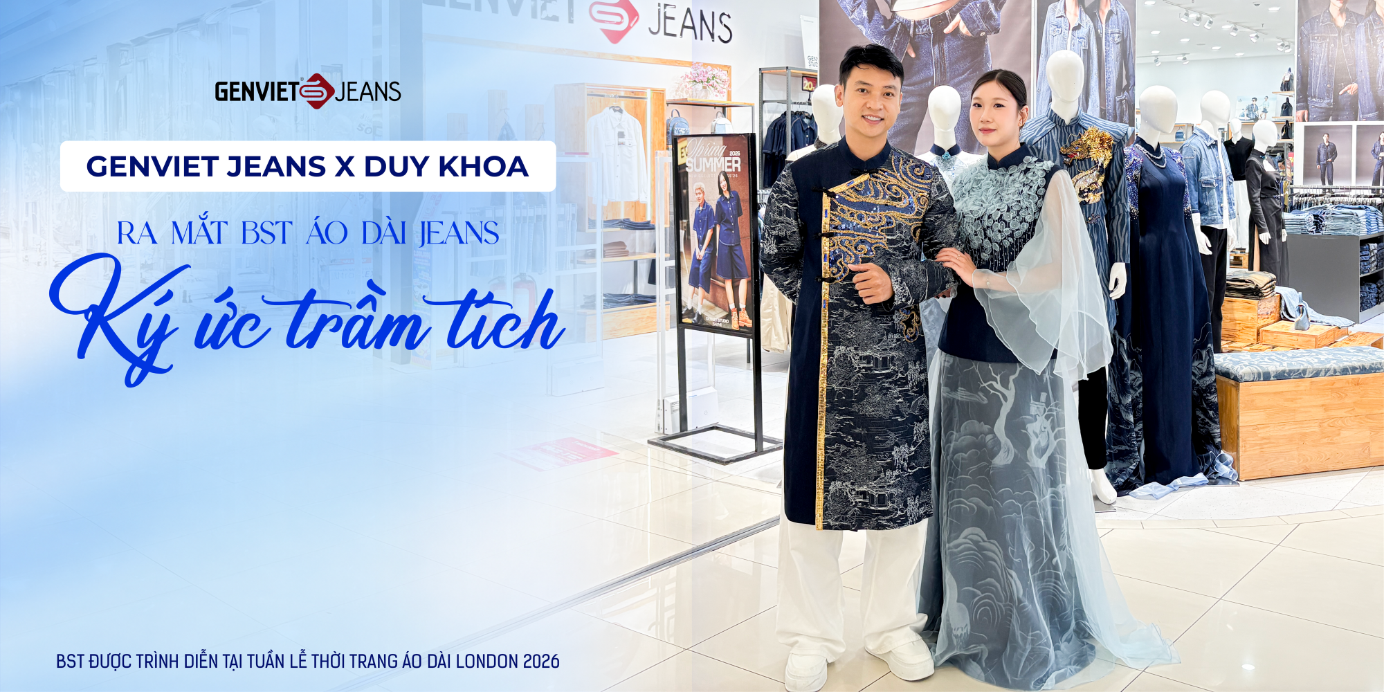 RA MẮT BST ÁO DÀI JEANS “KÝ ỨC TRẦM TÍCH”  GENVIET JEANS