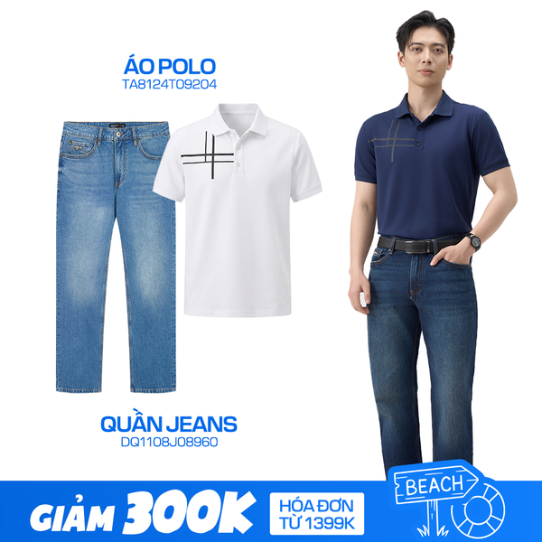 Combo được yêu thích nhất của GENVIET JEANS là áo polo và quần jeans