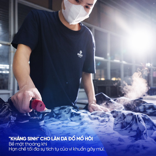 Bề mặt thoáng khí sẽ hạn chế tối đa sự tích tụ của vi khuẩn gây mùi.