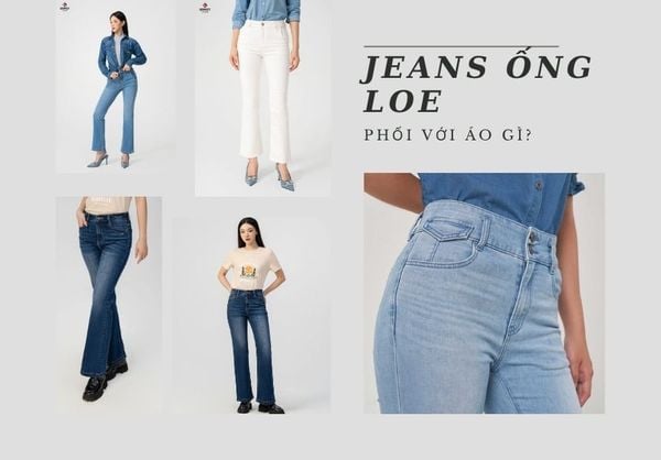 Phối đồ với quần jean nữ ống vẩy / ống loe