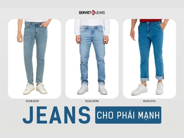 Quần jean nam ống ôm cơ bản và đặc trưng