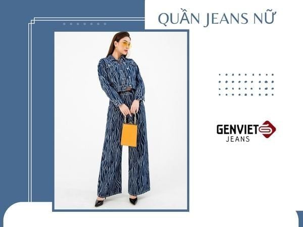 Quần jean nữ ống rộng đẹp