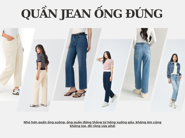 Quần jean ống đứng hack chiều cao