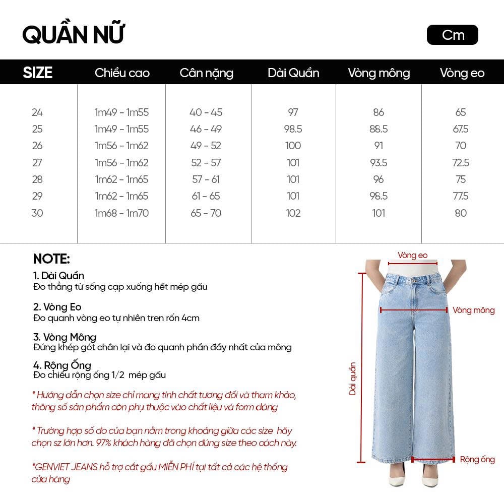 Hướng dẫn size