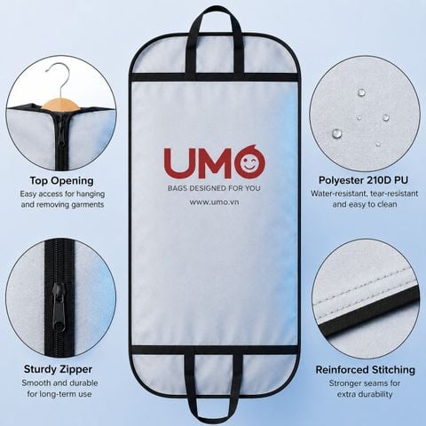 May Túi Đựng Áo Vest Theo Yêu Cầu | Vải Polyester 210D PU