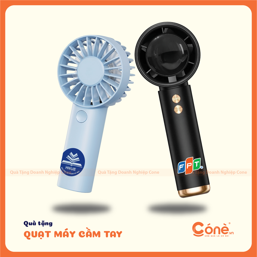 Quạt cầm tay in logo quà tặng tuyển sinh cho trường học | Quà Tặng Cone