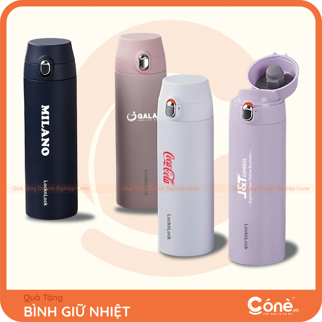 Bình giữ nhiệt nhiều màu in logo doanh nghiệp