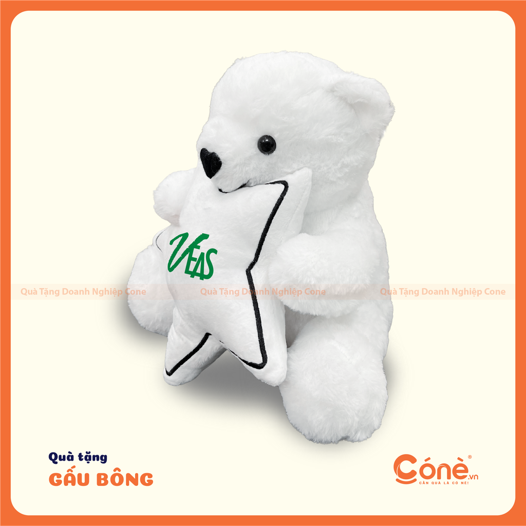Gấu bông ngôi sao in logo doanh nghiệp
