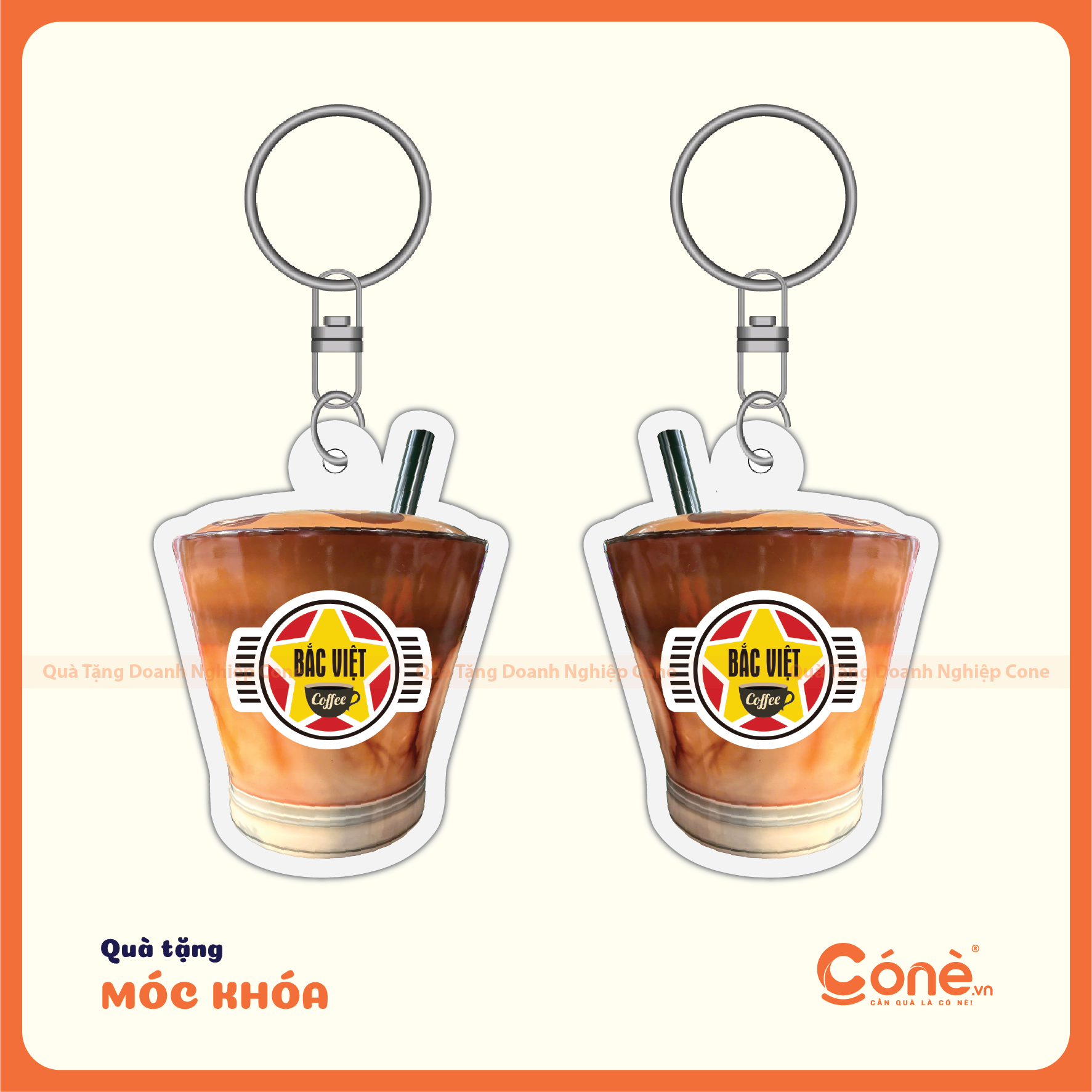móc khóa cà phê Bắc Việt