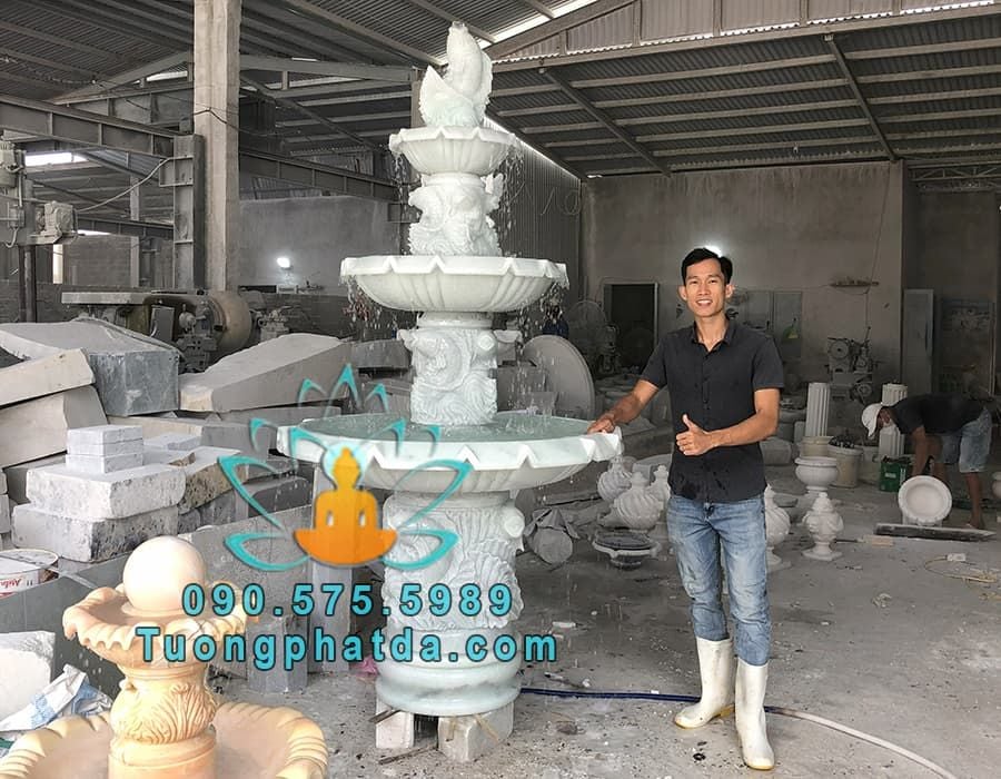 Cung Cấp Đài Phun Nước Cá Chép Đá Phong Thủy Đẹp