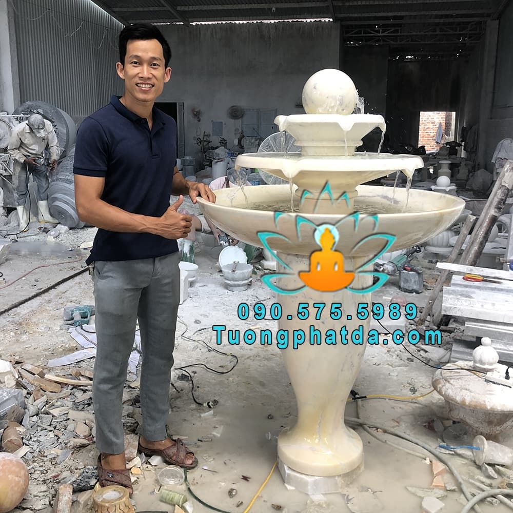 Đài Phun Nước Đá Mini Để Sân Vườn Đẹp