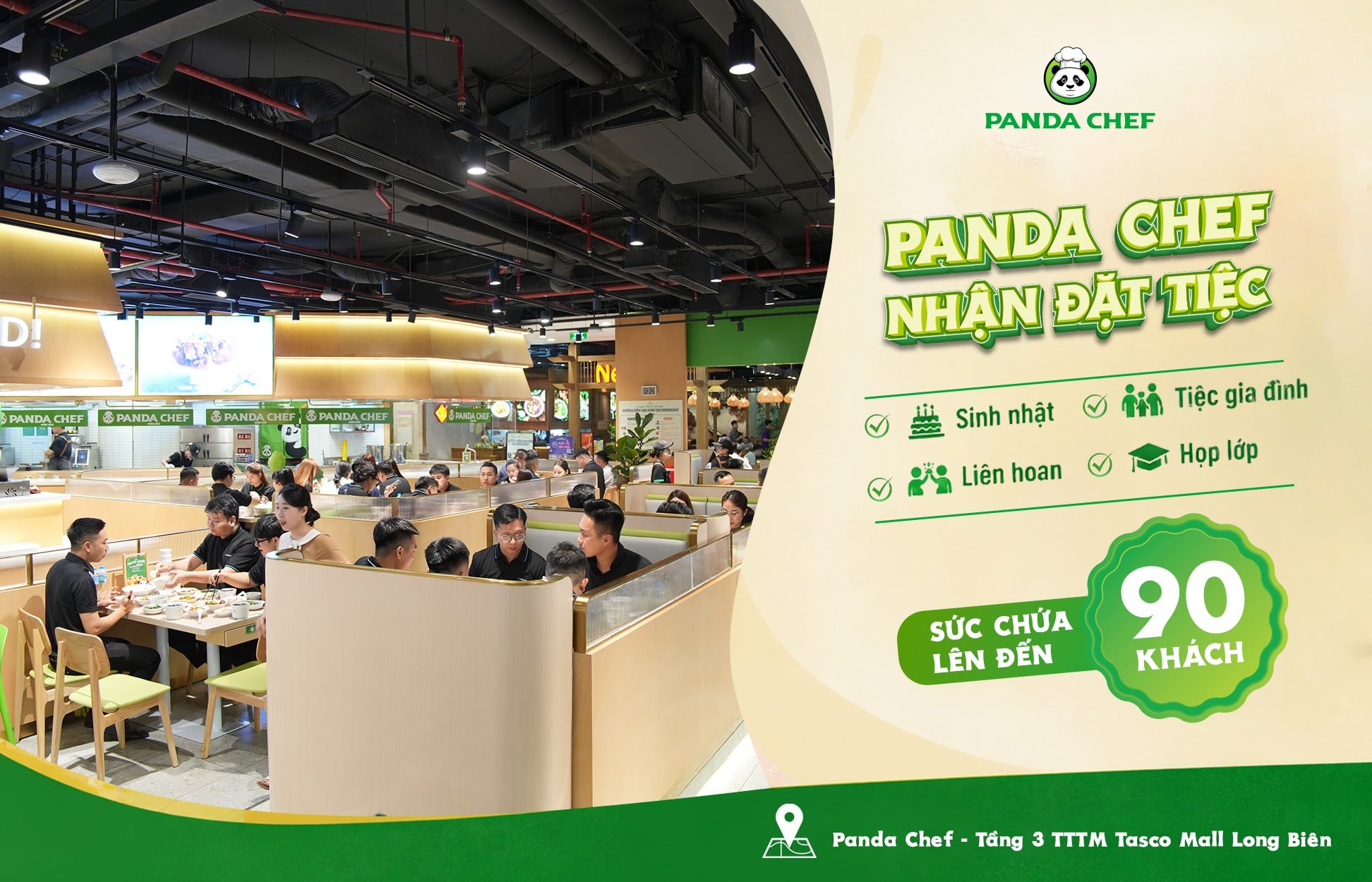 TỔ CHỨC TIỆC Ở ĐÂU TẠI LONG BIÊN? PANDA CHEF - KHÔNG GIAN HIỆN ĐẠI CHO MỌI BUỔI GẶP GỠ