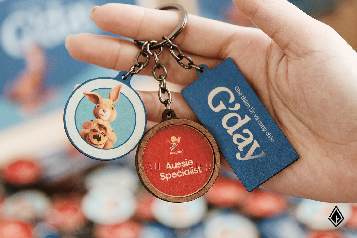 móc khóa gỗ